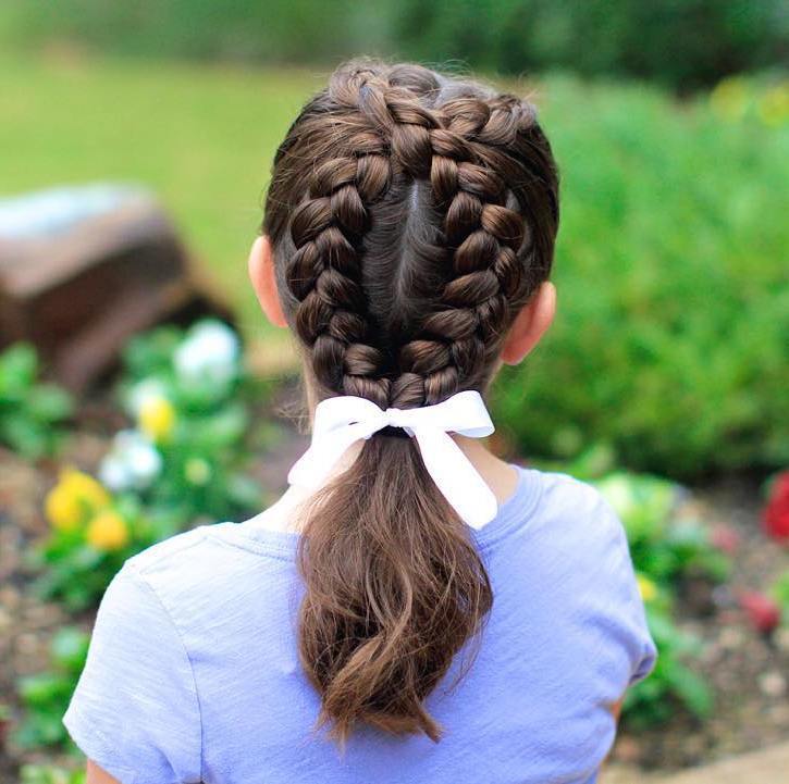 BRAIDS AND PONY FOR LITTLE GIRLS