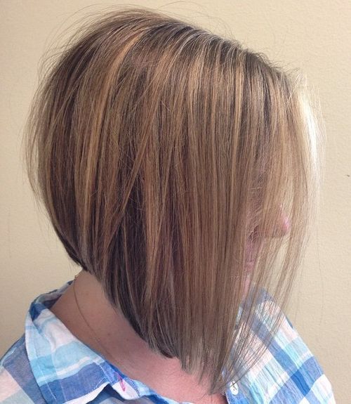 Hairstyles for Women Over 40 Angled Bob