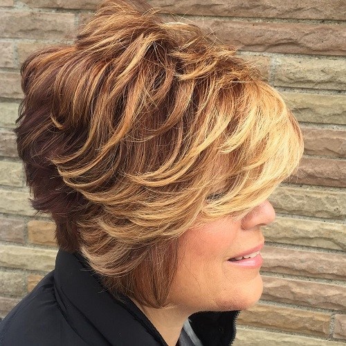 Hairstyles for Women Over 40 Ombre Bang