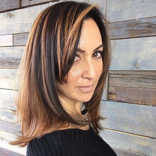 Hairstyles for Women Over 40 Sassy Side Bang