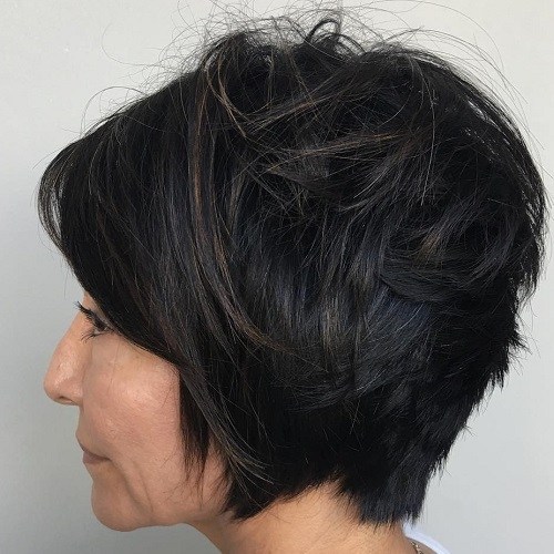 Hairstyles for Women Over 40 Stacked Side Bang