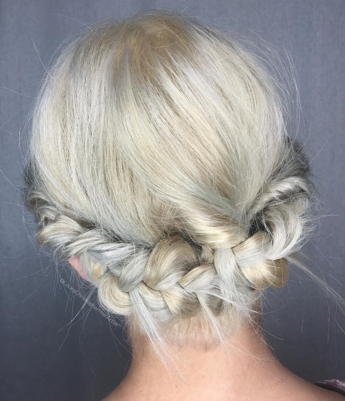 Low braided updo