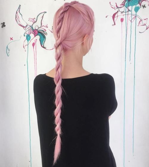 PINK ROPE BRAIDED STYLE