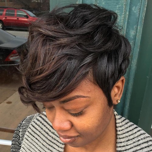 PIXIE CUT WITH BEAUTIFUL WAVES