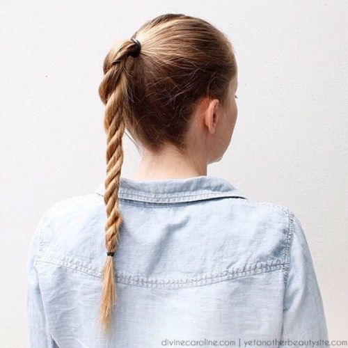 ROPE TWISTED PONYTAIL
