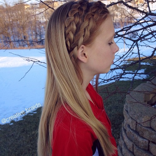 TWO BRAIDS LOOSE HAIRSTYLE FOR GIRLS