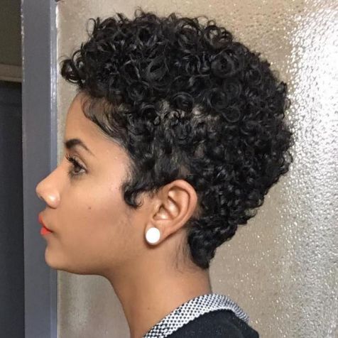 African american short natural hairstyle