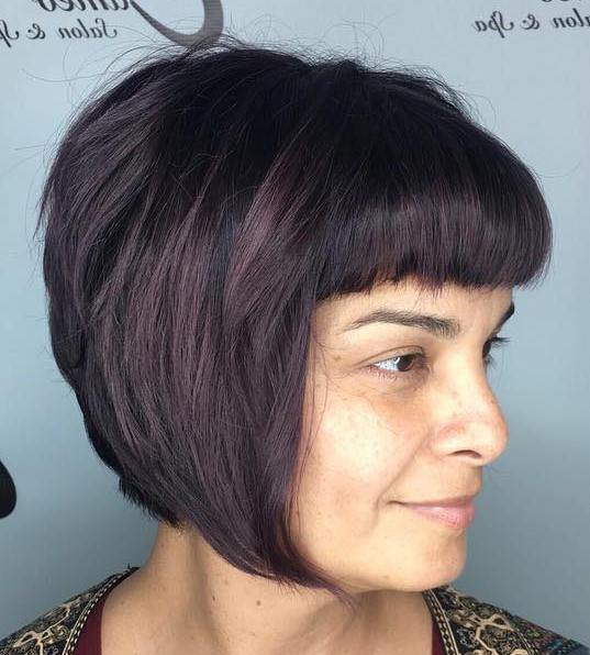 CHINLENGTH STACKED BOB WITH BANGS