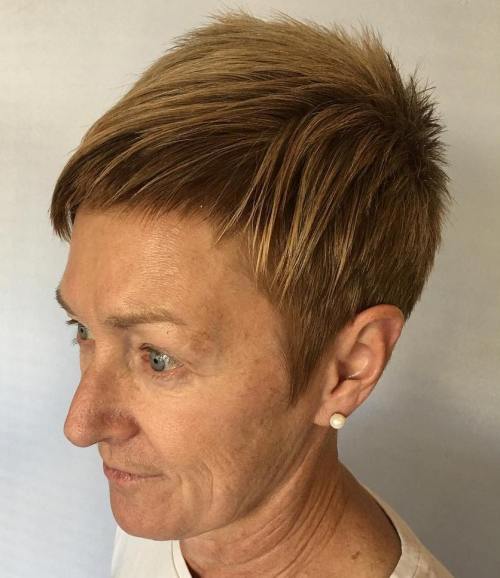 Extra short spike pixie over 50
