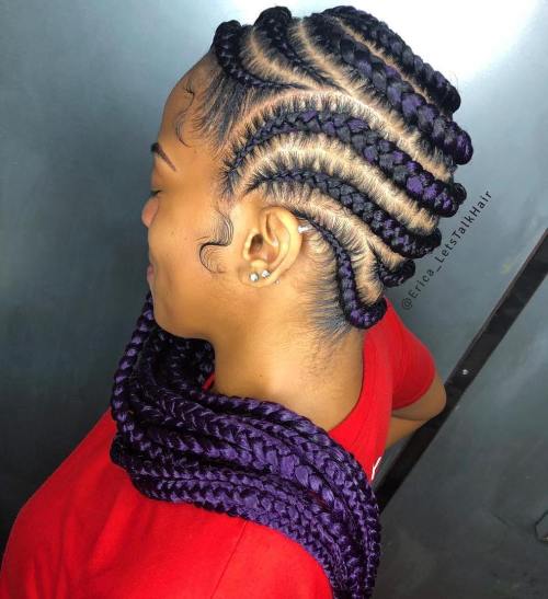 Purple passion chunky braids