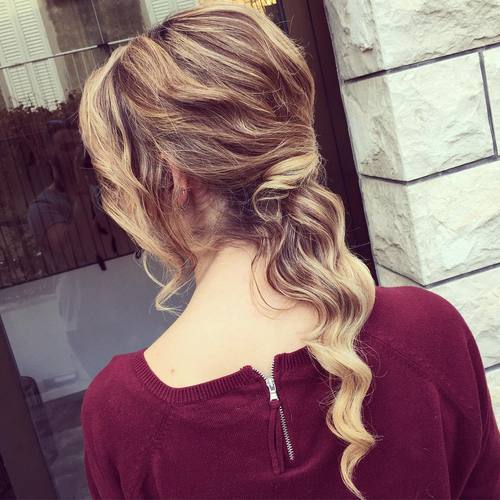 Low twisted ponytail