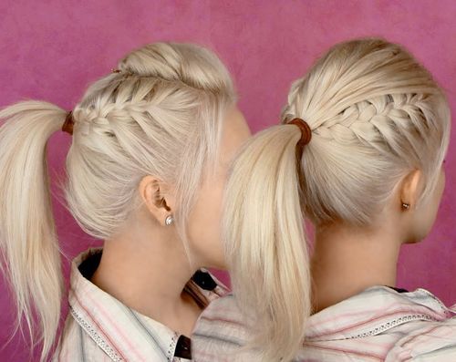 Side braided ponytail
