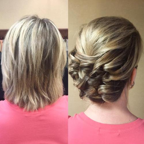 Updo for a layered bob
