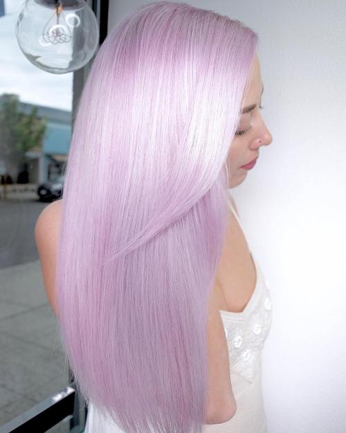 Metallic pink hair