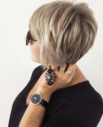 Over 50 long ash blonde pixie