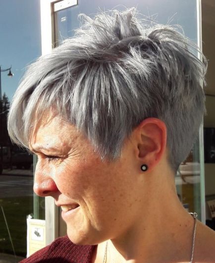 Spiky tapered pixie