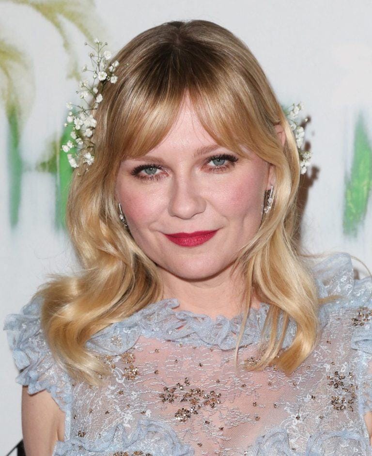 kirsten dunst short curly haircuts for round faces