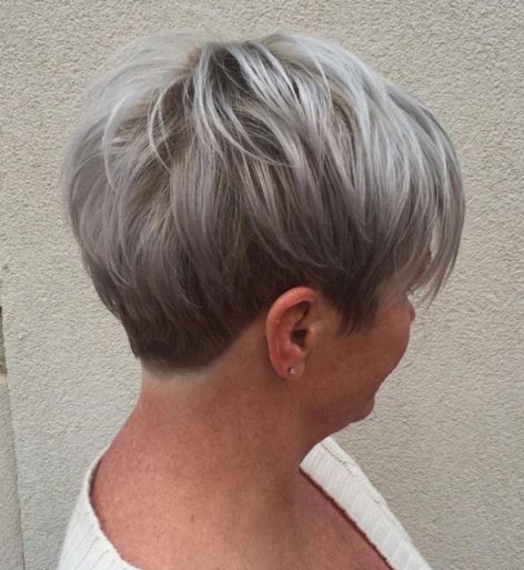 Short ash blonde and silver