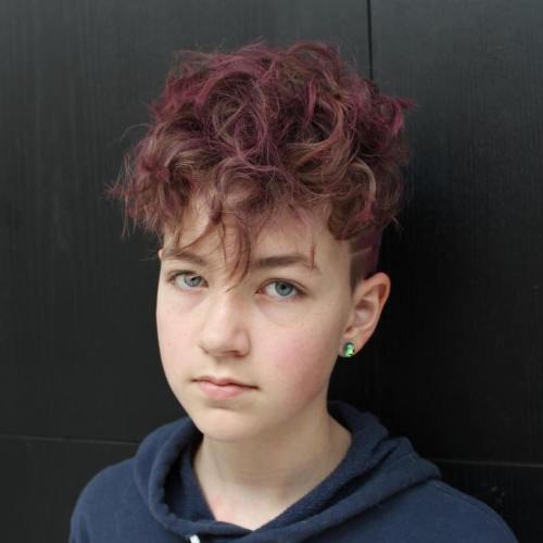 Short curly undercut hairstyle for girls