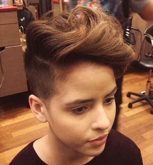 Short hairstyle with undercut