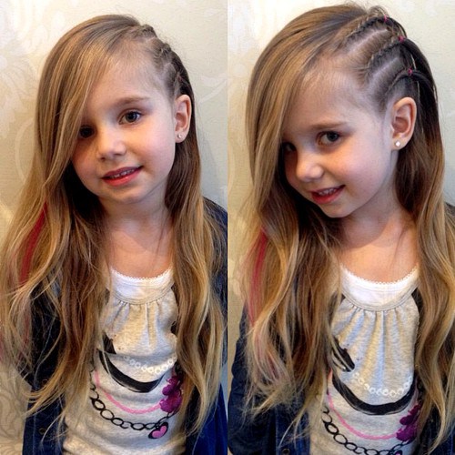 COOL ASYMMETRICAL HAIRSTYLE WITH SIDE BRAIDS