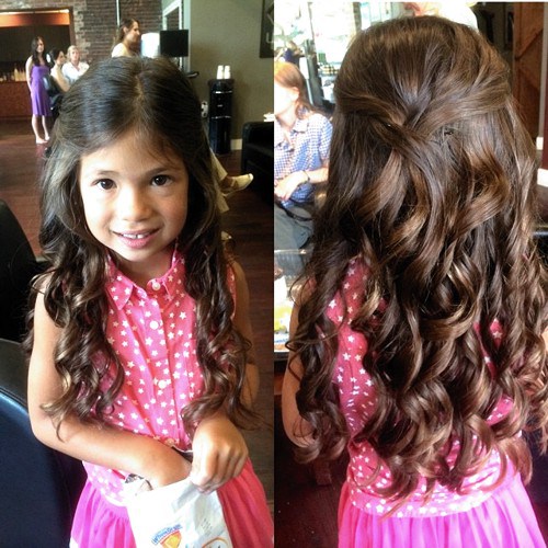 LONG WAVY HAIRSTYLE FOR LITTLE GIRLS