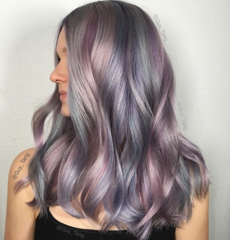 PASTEL PURPLE HAIR COLOR WITH HIGHLIGHTS