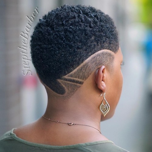 Extra short natural undercut with shaved design