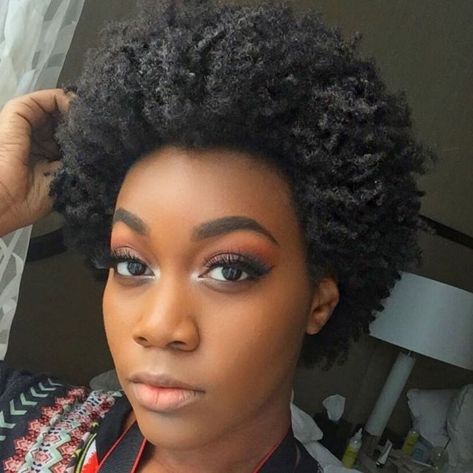 Natural afro hairstyle for women
