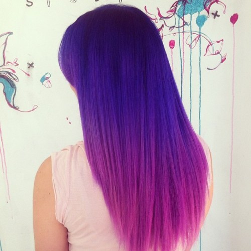 PURPLE TO PINK OMBRE HAIR