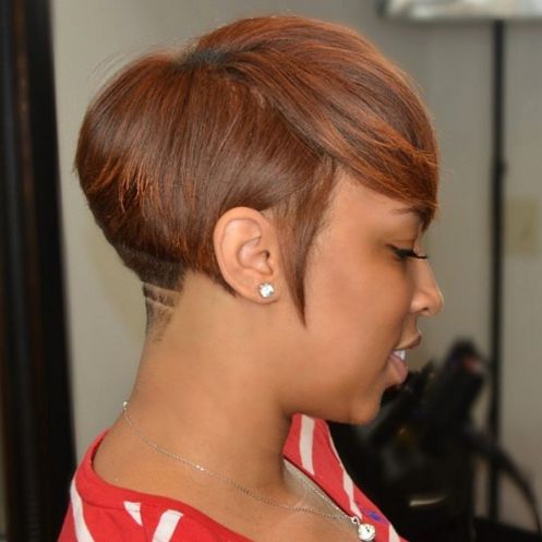 Short tapered hairstyle for black women