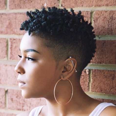 Short undercut hairstyle for natural hair