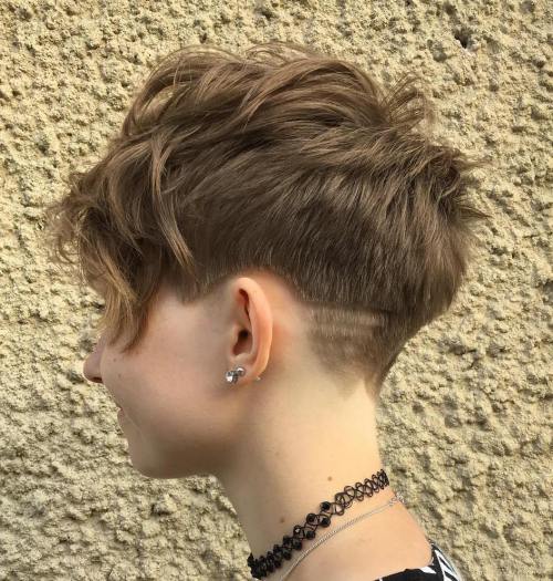 Layered tapered pixie cut