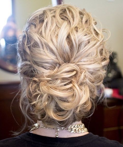 Blonde Curly Updo