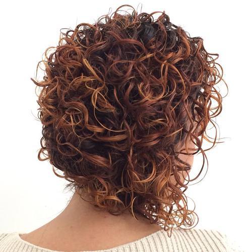 Short curly hairstyle